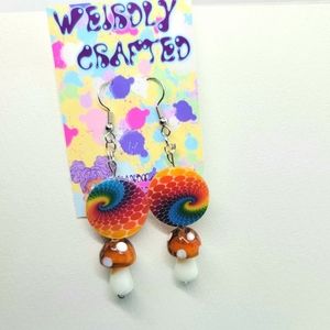 Handmade Mushroom earrings